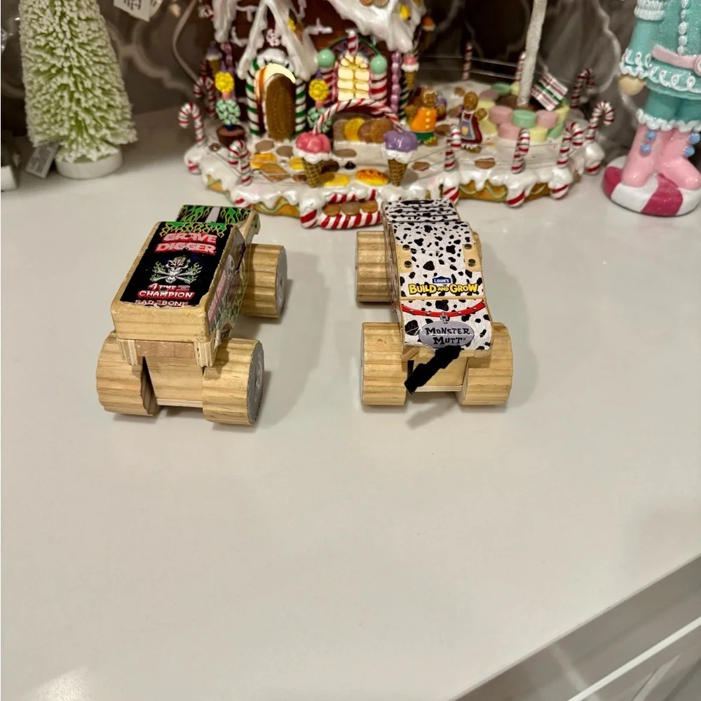 Monster Jam wooden cars
